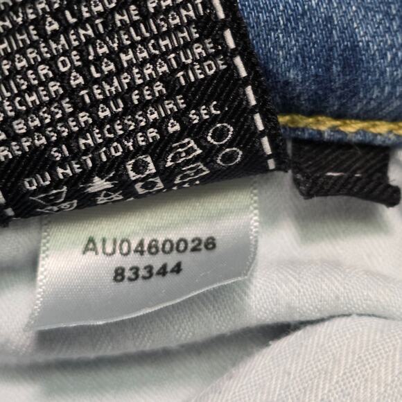 7 For All Mankind Jeans Women 26 Blue Distressed Raw Hem Skinny - Picture 6 of 6